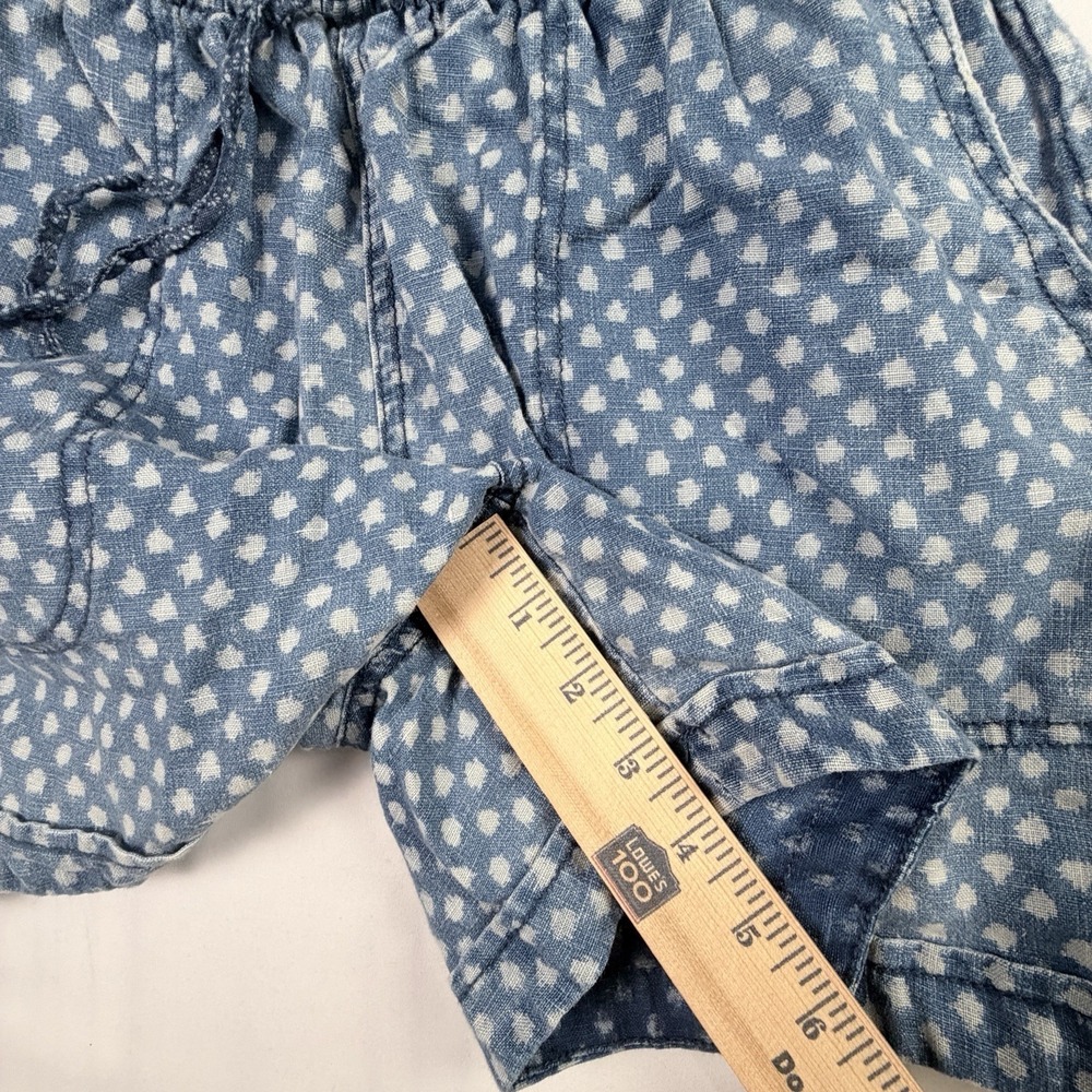 Anthropologie Hei Hei Romper Sz Small Dottie Chambray 100% Linen Cottage Summer - Picture 5 of 8